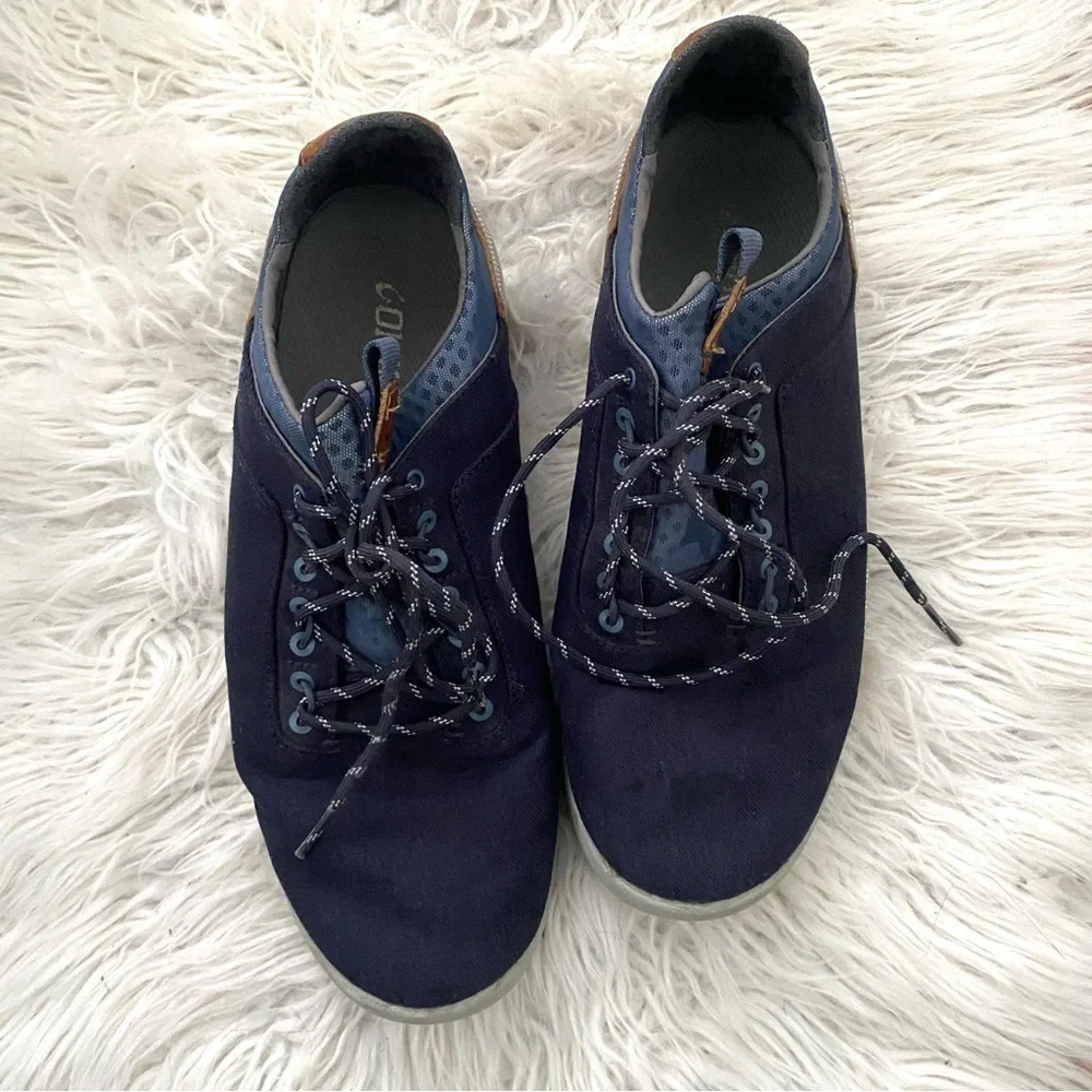 Olukai Nanea Li Sneakers Blue Depth Bungee Laces Mens Size 10 Outdoor